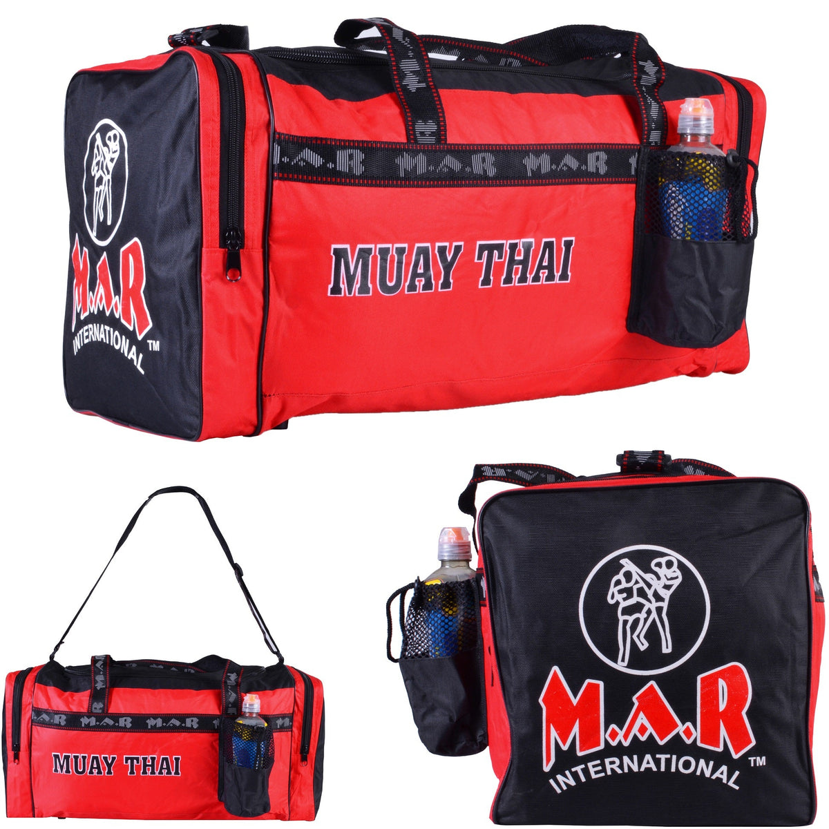 Holdall Black Red Muay Thai Kit Bag MAR