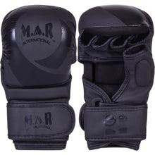 MAR-233C-N |Matte Black/Black MAYA Leather Amateur MMA Gloves