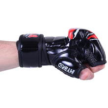 MAR-234E | Red MMA Gloves Fingerless Combat Gloves with Thumb Design