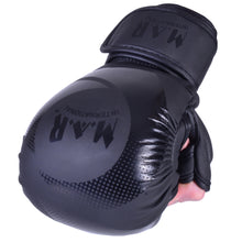 MAR-233C-N |Matte Black/Black MAYA Leather Amateur MMA Gloves