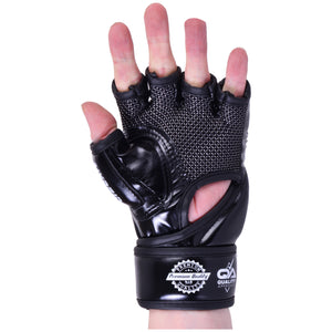 MAR-234F | Blue MMA Gloves Fingerless Combat Gloves with Thumb Design