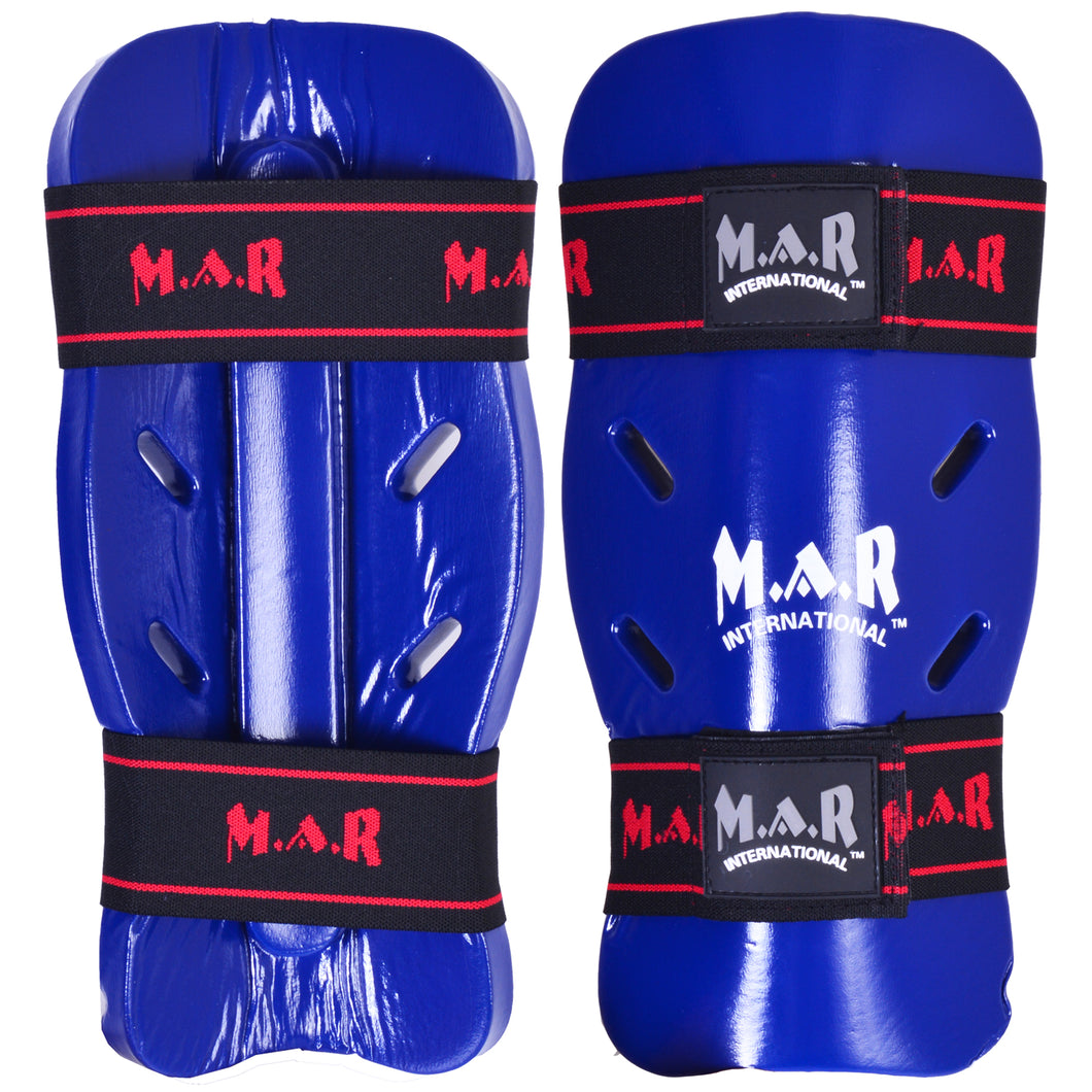 MAR-162C | Blue Dipped Foam Martial Arts Shin Guard