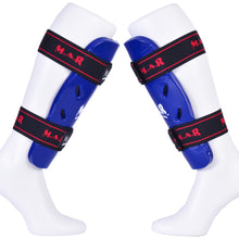 MAR-162C | Blue Dipped Foam Martial Arts Shin Guard