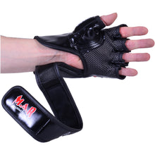 MAR-234E | Red MMA Gloves Fingerless Combat Gloves with Thumb Design