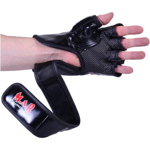 MAR-234E | Red MMA Gloves Fingerless Combat Gloves with Thumb Design