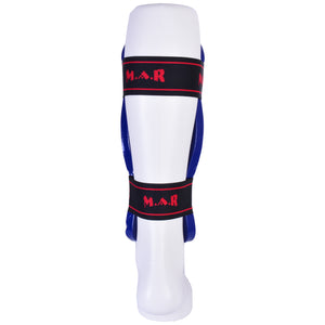 MAR-162C | Blue Dipped Foam Martial Arts Shin Guard