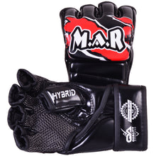 MAR-234E | Red MMA Gloves Fingerless Combat Gloves with Thumb Design