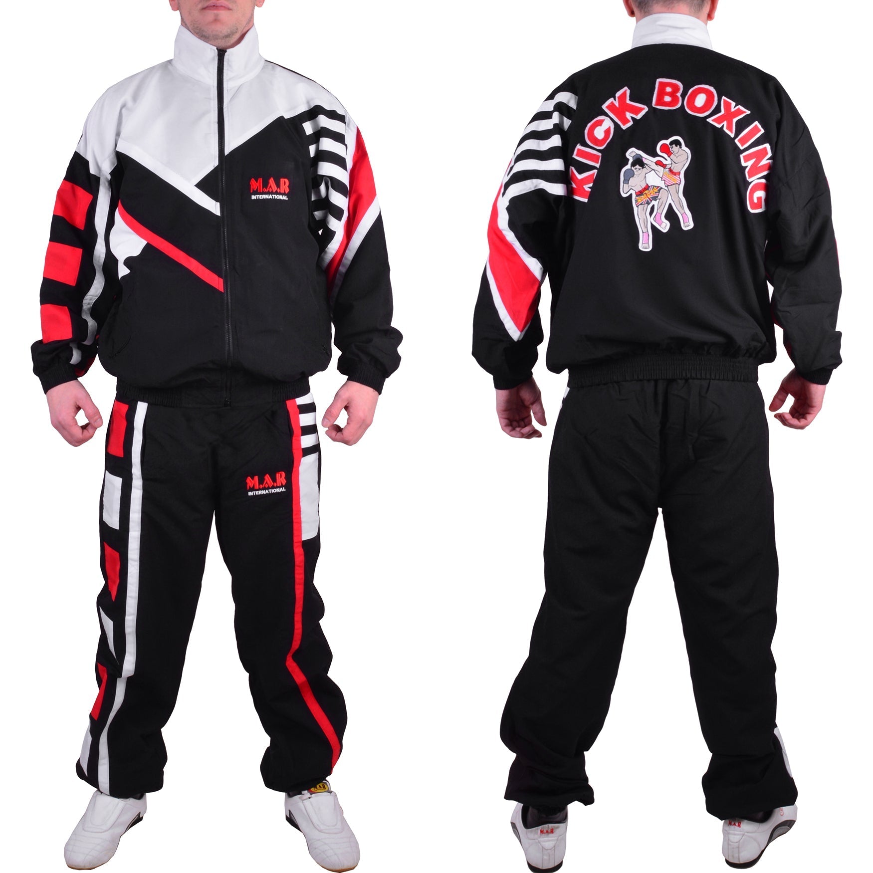 Red White Black Vintage Styled Martial Arts Tracksuits MAR