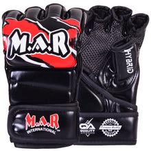 MAR-234E | Red MMA Gloves Fingerless Combat Gloves with Thumb Design