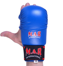 MAR-142A | Blue Karate Gloves w/ Moulded Padding