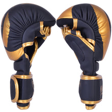 MAR-233 E-N | Matte Black/Gold MAYA Leather Amateur MMA Gloves